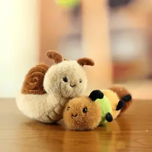 New Simulation Insect Pendant Plush Stuffed Doll Toy Cute Cartoon Bug Spider Bee Plush Doll Bag Decor Pendant Creative Gift