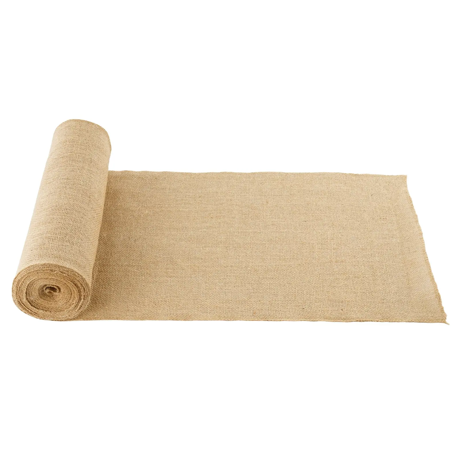 VEVOR Burlap Fabric Roll, 14 inx 30 ft 50x 50 High Density Wide Natural Burlap Fabric Rolls, Jute Fabric Burlap Tree Wrap Roll, for Decor, Crafts, Wedding, Gardening, Plant Tree Winter Covering
