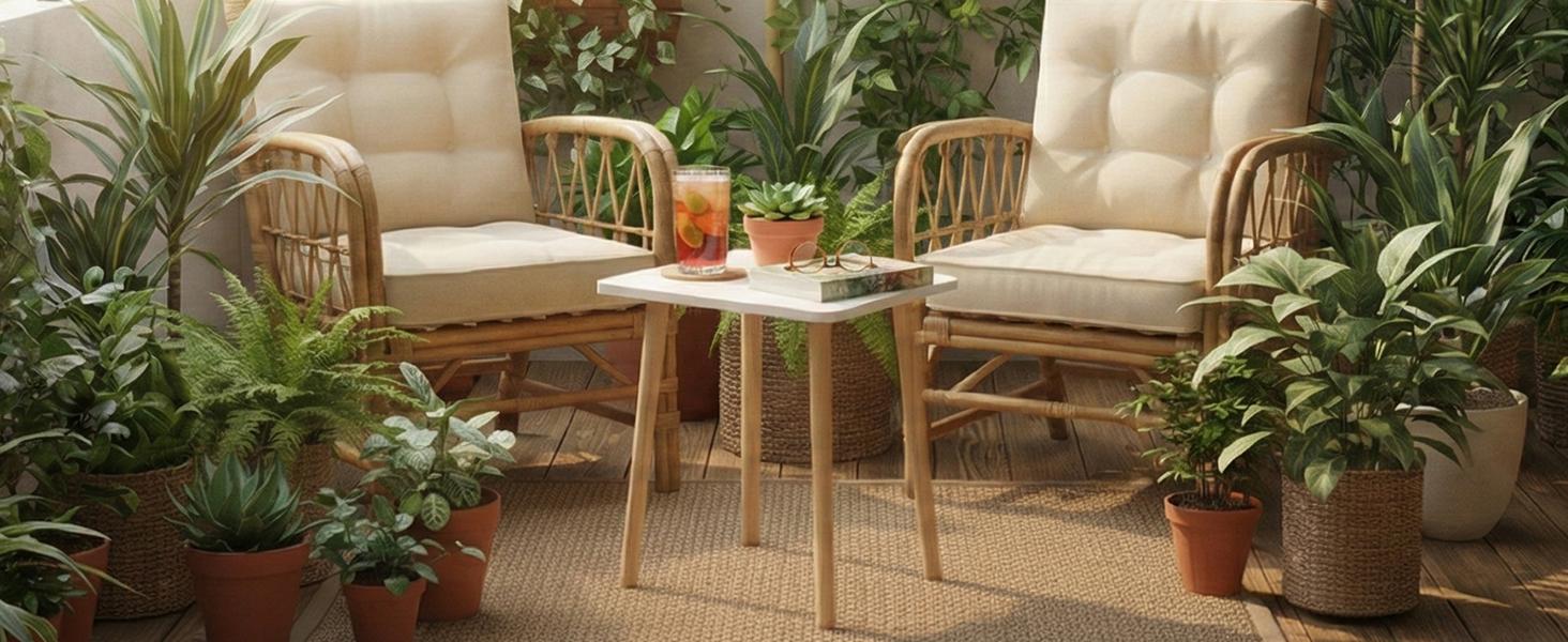 Small Side Table, Modern Wood Mini Coffee Table, Easy Assembly Compact End Table for Living Room Bedroom Sofa, Minimalist White Accent Furniture for Small Spaces