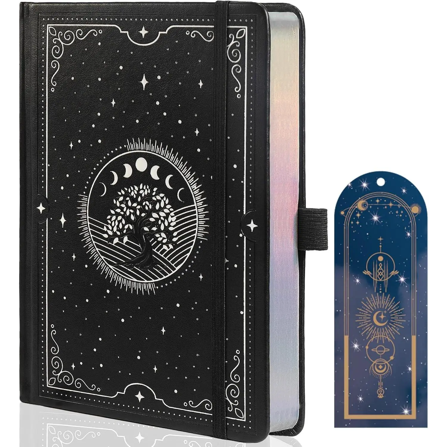 Tree of Life Journal, A5 Dotted Journal for Women Men, Dot Aesthetic Notebook with 190 Numbered Pages, Hardcover Vegan Leather Journals with Bookmark, 160 GSM Thick Paper