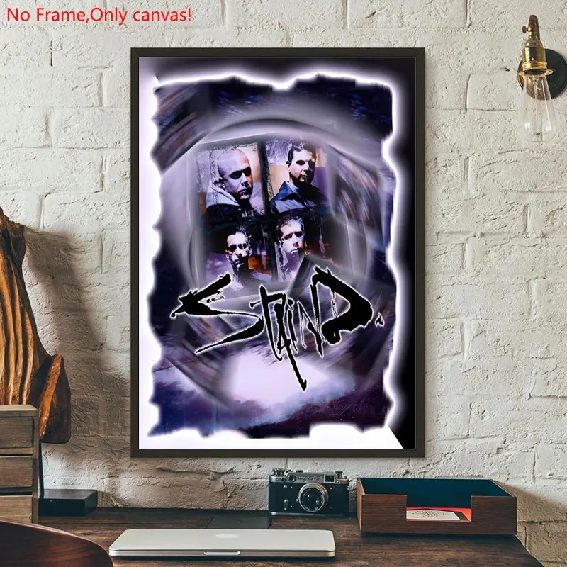 1 piece/set frameless canvas painting print poster, Classic Character Album art，Staind Band Promotional Poster ，a perfect gift for Music loves, ideal gift for bedroom, living room, dorm hallway, kitchen, mural, wall decoration, room decor