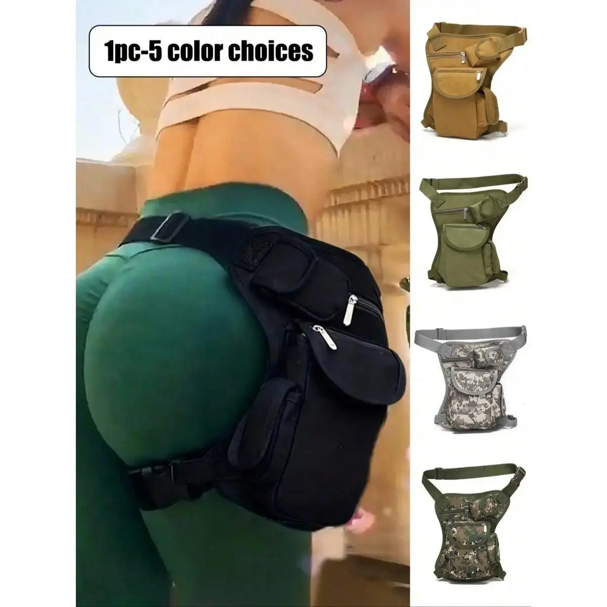 2026 New Waterproof Canvas Leg Thigh Pack, Trending Durable Motorcycle Riding Belt Bag, Lightweight Portable Outdoor Waist Storage Bag, Strap On Thigh Fanny Pack for Mountain Hiking Cycling Travel Weekend Outdoor Adventures