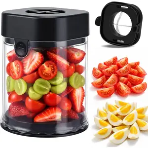 Homeeasy Fruit Slicer Cup – Slice Strawberries, Grapes  Eggs into Even Pieces in Seconds