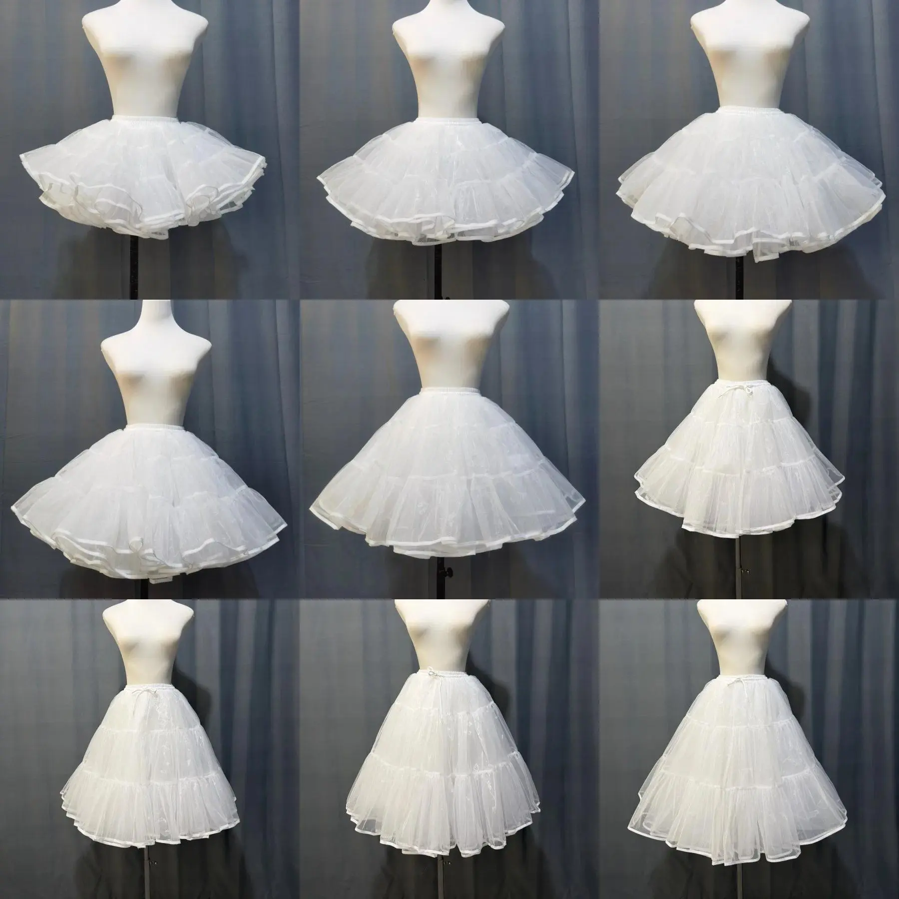 2026 Hot Basic Boneless Lolita Petticoat - 25cm 3-Floor, Soft Yarn Fill, Polyester Short Duck Butt Boneless Skirt Support for Korean & Japanese Fashion Accessories