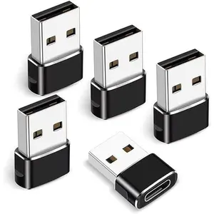 USB C to USB Adaptor 5 Pack,USB to USB C Adapter,Type C Male to A Female Charger Converter Kit Connectors for Laptops, Phones, Tablets, Computers, Electronics