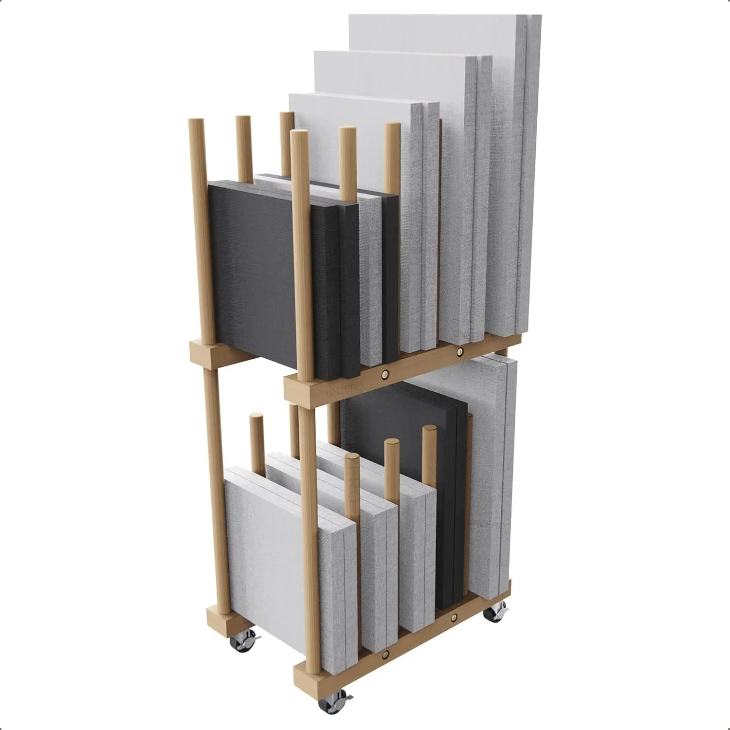 Art Storage Rack, Art Canvas Storage, Art Drying Rack, Canvas Boards Rack Art Storage with Handle & Caster Wheels for Drawing Board, Panel, Paper Pad for Art Studios, Artworks, Gallery