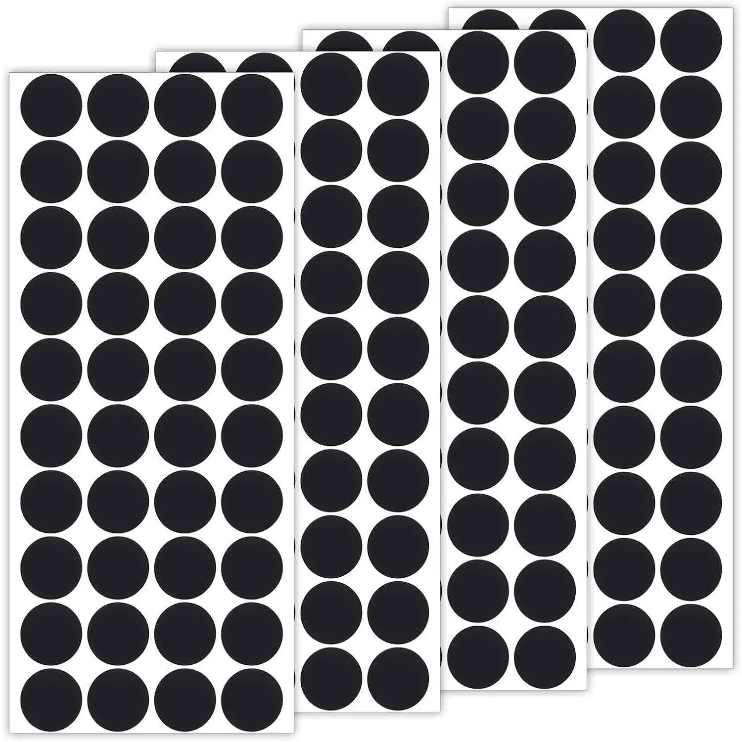 160 count 3/4" Rubber Pads Non Slip Furniture Pads Self Stick Adhesive Rubber   Pad Round Stick  Anti Scratch  Floor Protectors, Black