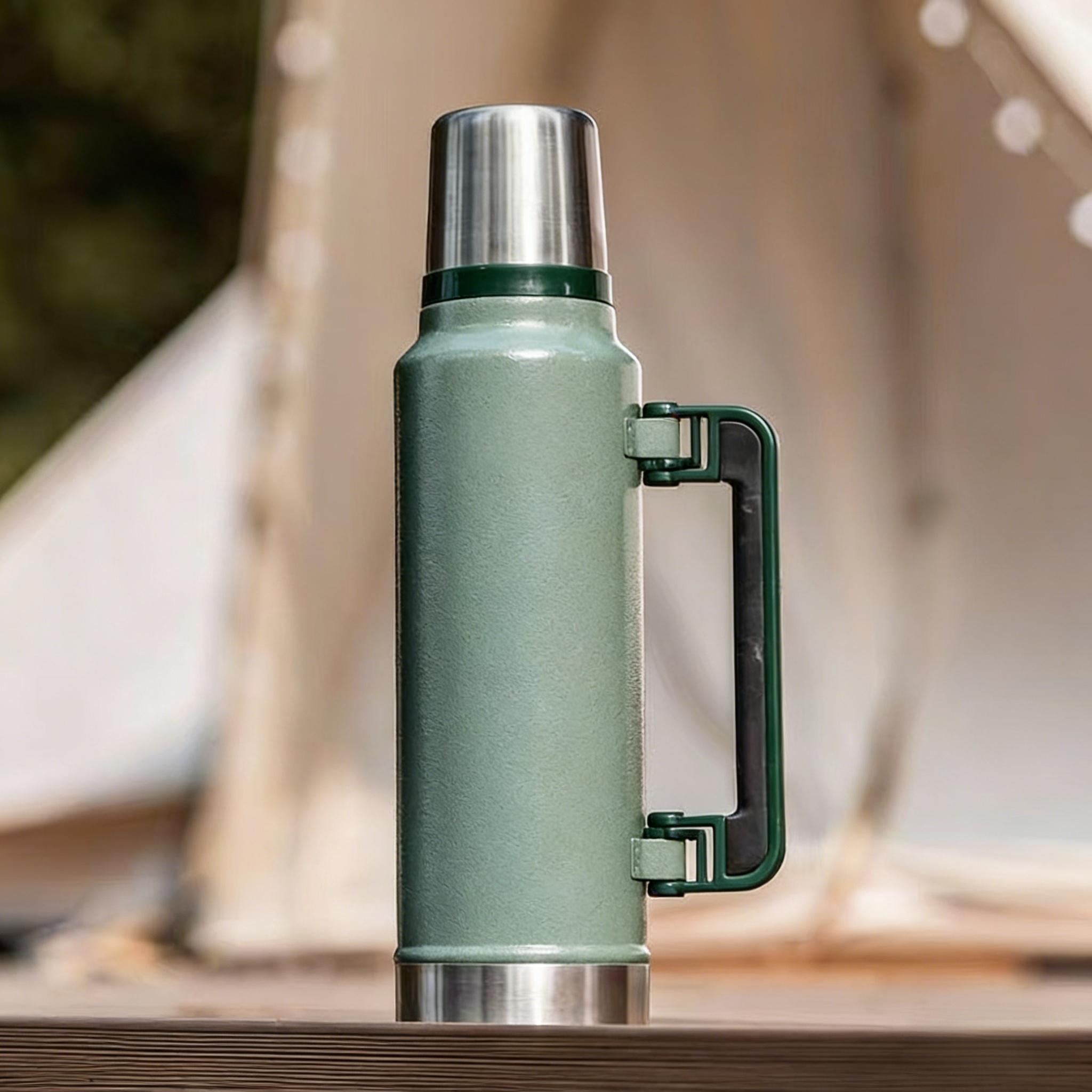 Large Capacity Stainless Steel Thermos, Household Vacuum Flask, Portable Camping & Travel Kettle,1900ML-64oz