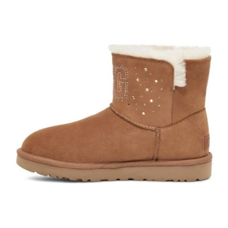 UGG Comfortable Casual Short Snow Boots With Rhinestones 1125911-CHE