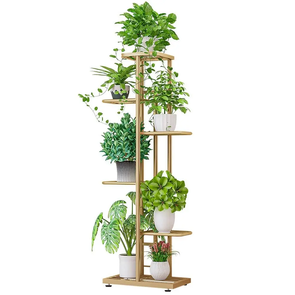 8 Tier Plant Stand Indoor Outdoor, Tall Multi-Tier Plant Shelf for Potted Plants, Heavy Duty Metal Flower Pot Stand, Space Saving Corner Display Rack for Living Room, Balcony, Patio & Garden