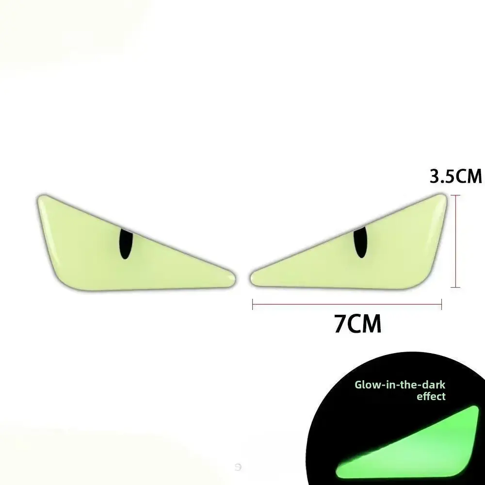 3D Stereo Night Glow Devil Eye Car Stickers, Fluorescent Luminous Cat Eye Self-Adhesive Decals, Waterproof Cool Vehicle Decorations, Universal DIY Modification Accessories For Automobiles, Motorcycles, Helmets, Scooters, Outdoor Decor