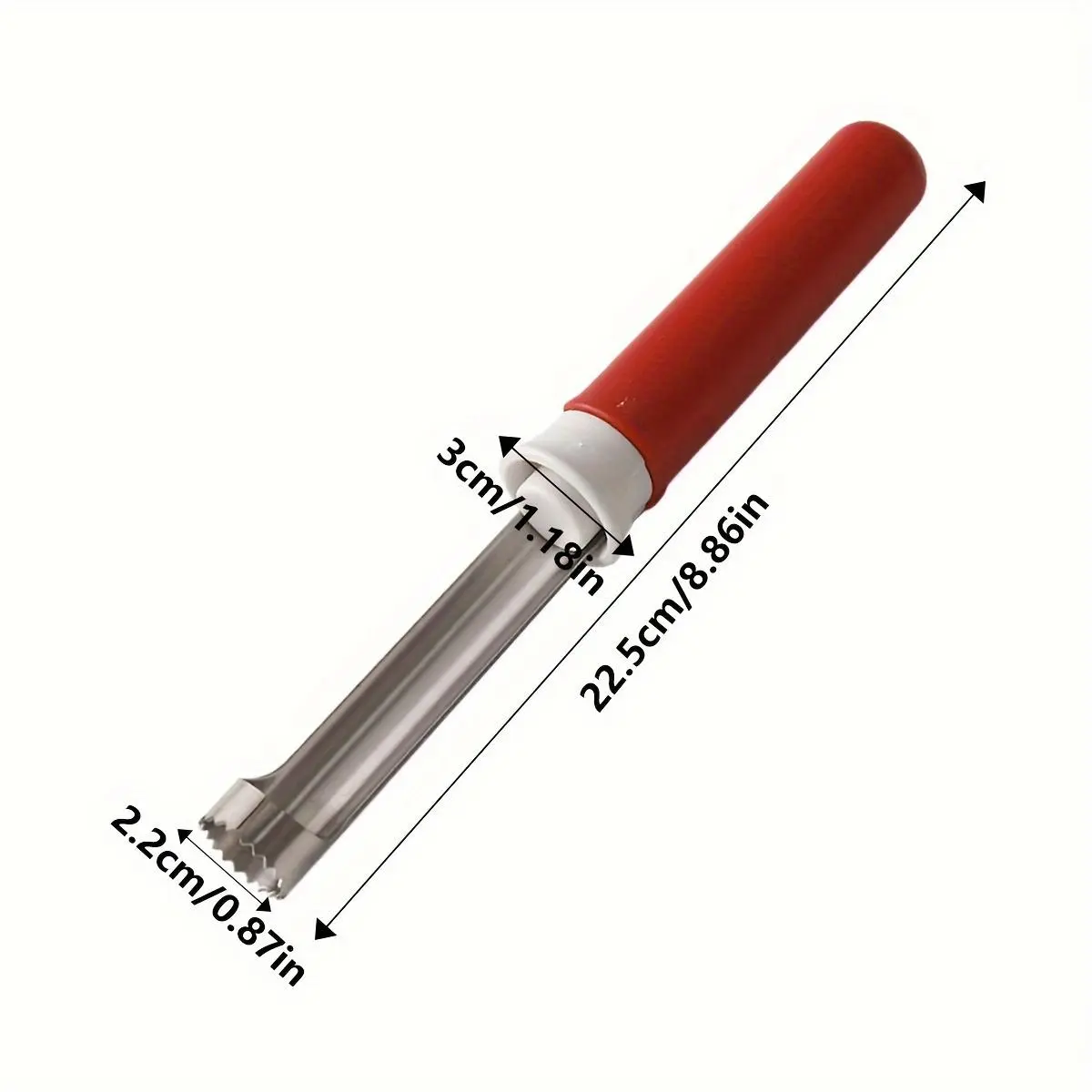 1pc Stainless Steel Apple Corer and Peeler - Dual-Function Fruit Pitter, Ergonomic Handle, Sharp Blades, Ideal for Core Removal and Fruit Separation, Perfect Kitchen Tool for Thanksgiving/Christmas/Halloween Gifts, Fruit Peeler