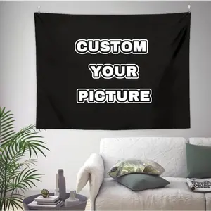 Custom Tapestry Upload Images Banners Personalized Wall Decor Customized Tapestry Flag Poster Banner for Bedroom/Wedding/Birthday Party/Gift Cotton Decorative Decoration Light Linen Print Design Home Goods summervibes
