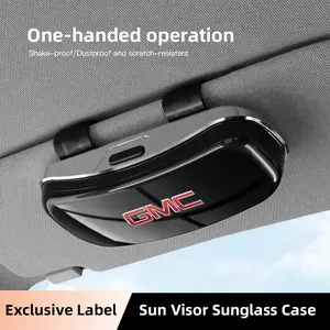 Car Sun Visor Glasses Case Glasses Holder Storage Box Car Interior Storage for Driver and Passenger in Car For GMC Terrain Sierra Canyon Yukon Acadia Savana Denali AT4 Granite