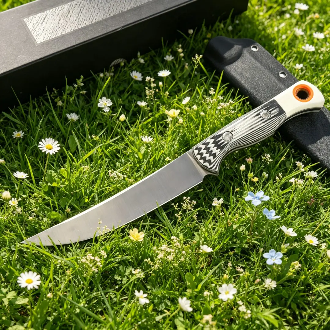 1pc 15500 Straight Knife with Sheath, High Hardness Blade, Premium Edc Tool, Durable Kitchen Tool, Ideal for Camping, Fishing, Men's Gift
