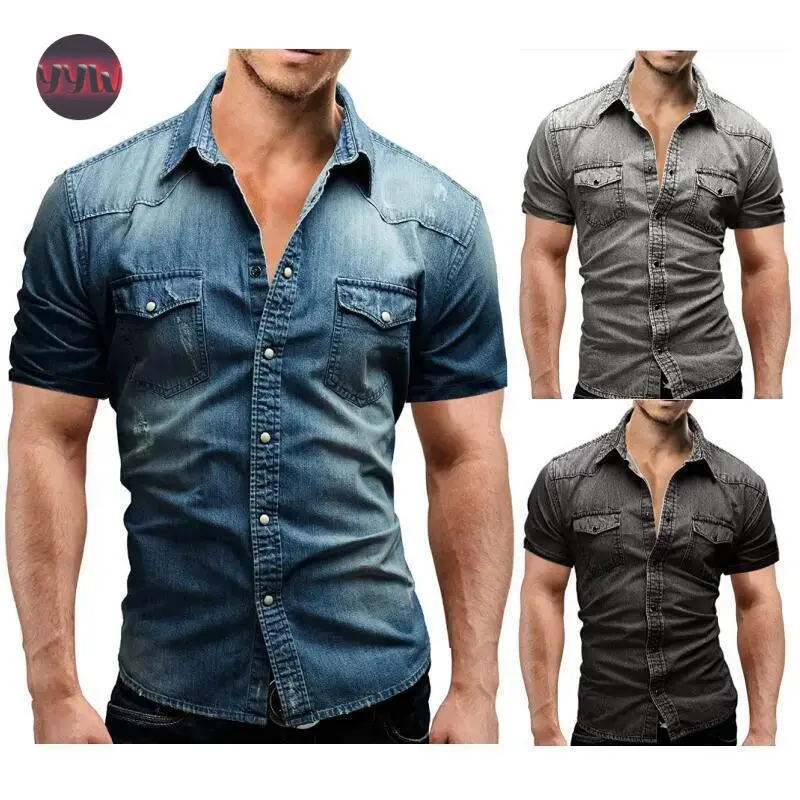 YYW1 Men's Shirt, Men's Short Sleeve Slim Fit Shirt, Shirt