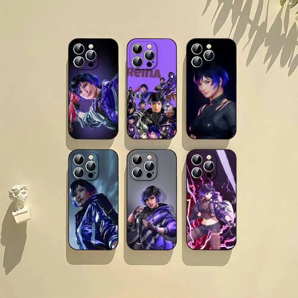 R-Reina M-Mishima Tekken Game Phone Case Fighting Game Fan Protective Cover Compatible with iPhone 11-17 Pro Max/Plus & Samsung Galaxy S23-S25