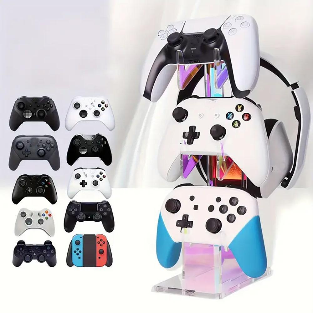 3-layer Game Controller Stand & Headphone Stand, Storage Stand For PS5 S4 Controller, Controller Holder Headset Stand Gaming Accessories, Headphone Hanger