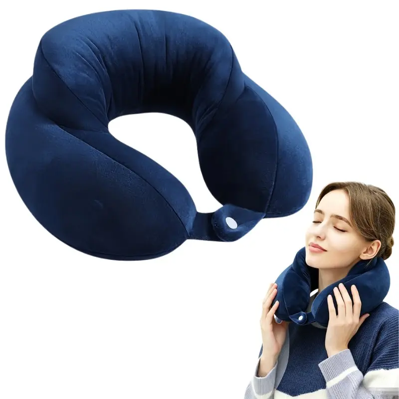 Ergonomic U-Shaped Neck Support Pillow, Portable Compact Travel Cervical Pillow, Comfort Neck Rest Cushion for Airplane Flights, Car Rides, Office Naps and Daily Leisure Use, Foldable On-the-Go Travel Nap Pillow