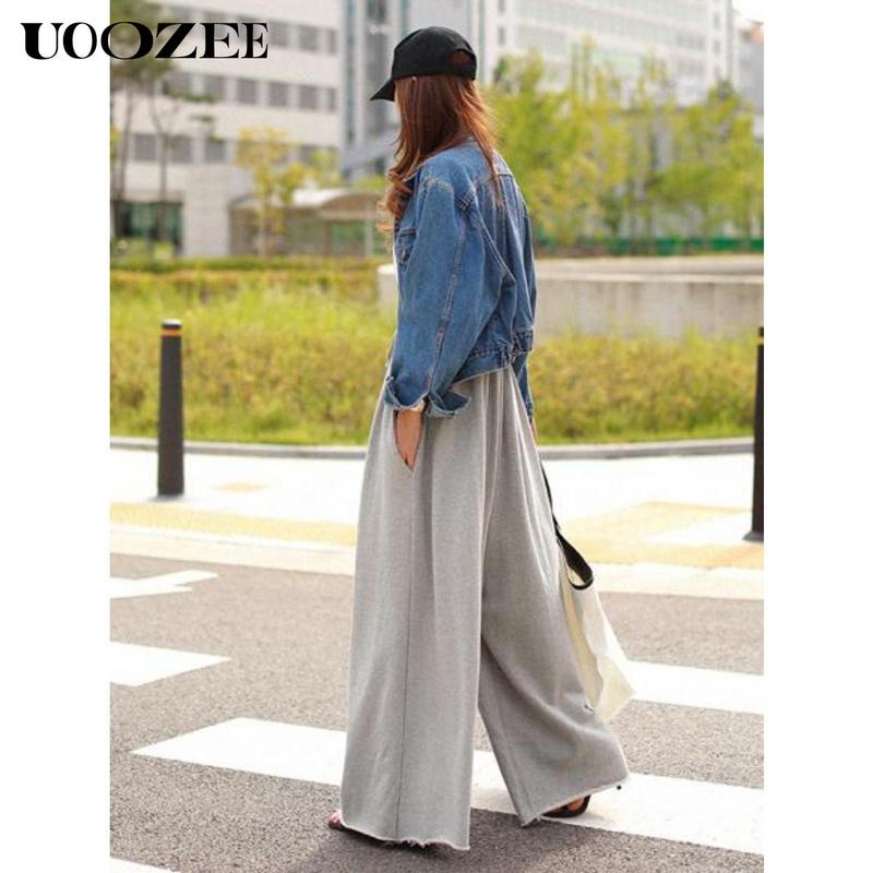 UOOZEE Women's  -Leg Solid Color Pants - Simple and comfortable, no sense of restraint, suitable for casual daily wear, home, easy party  trouser casual loose Womenswear Bottom
