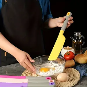 1pc Silicone Spatula Heat Resistant Non Stick Flexible Kitchen Tool for Salad Jam Stirring Cooking Baking Mixing and Scraping Home Use