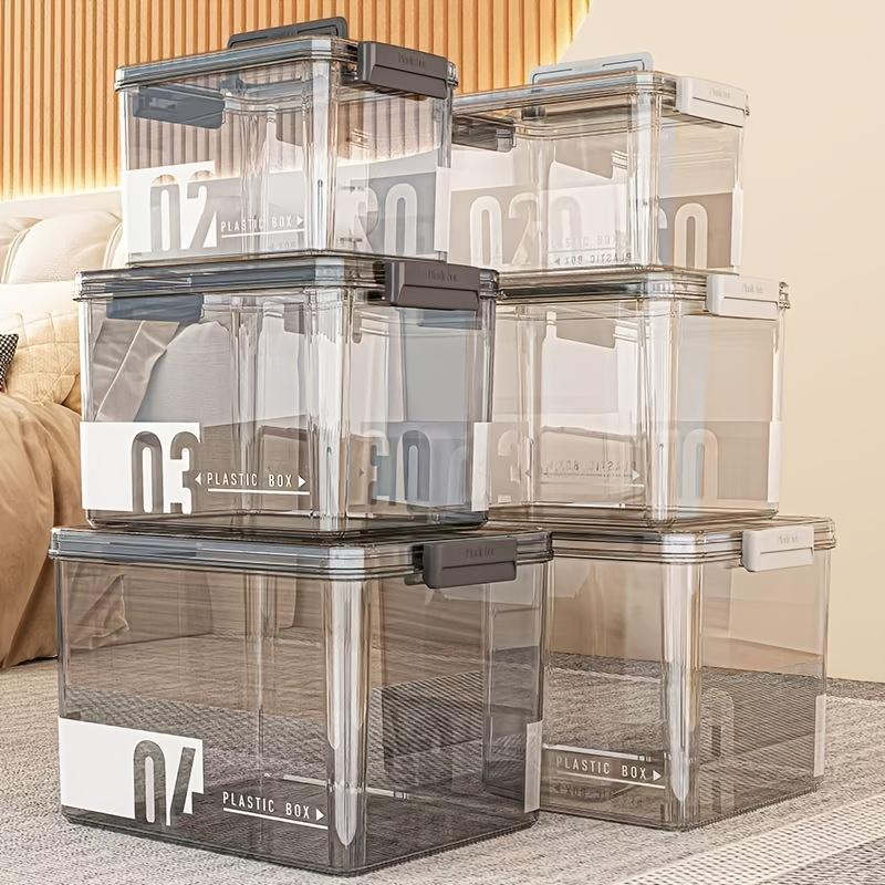 Storage Storage Box With Handle Multi-layer Design Capacity Plastic Storage Organizer Portable For Bedroom Bathroom Office Or Desk Storage Multiple Models Available