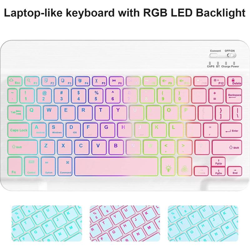 iPad Folio Case with Wireless Backlit Keyboard – Detachable Cover for 10th & 11th Gen iPad