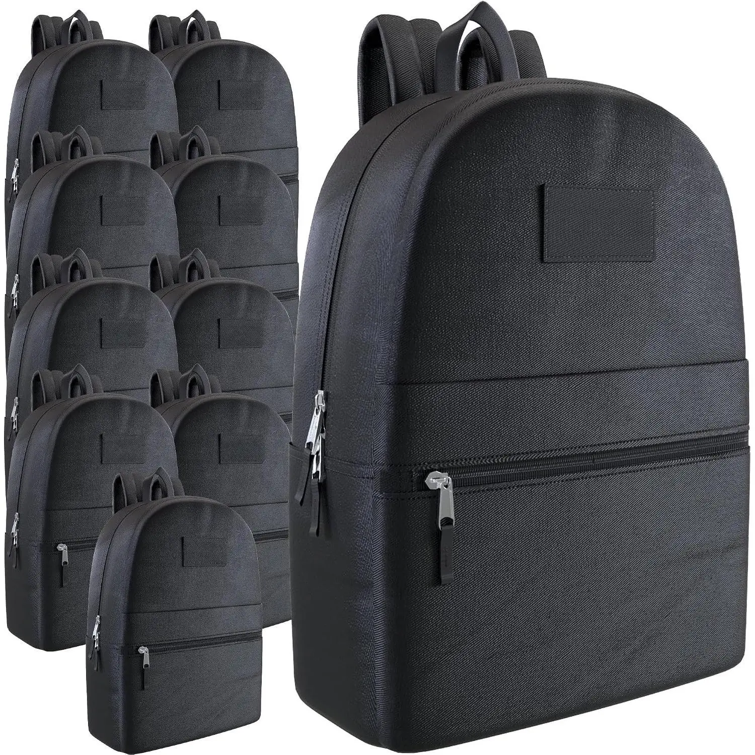 5 Pack Bulk Backpacks, Wholesale 17-Inch Lightweight Bookbags for , Adults, School, Classroom, Travel, Gym Supplies with 1 Large, 1 Small Pocket,  for Events, Corporate , Mix
