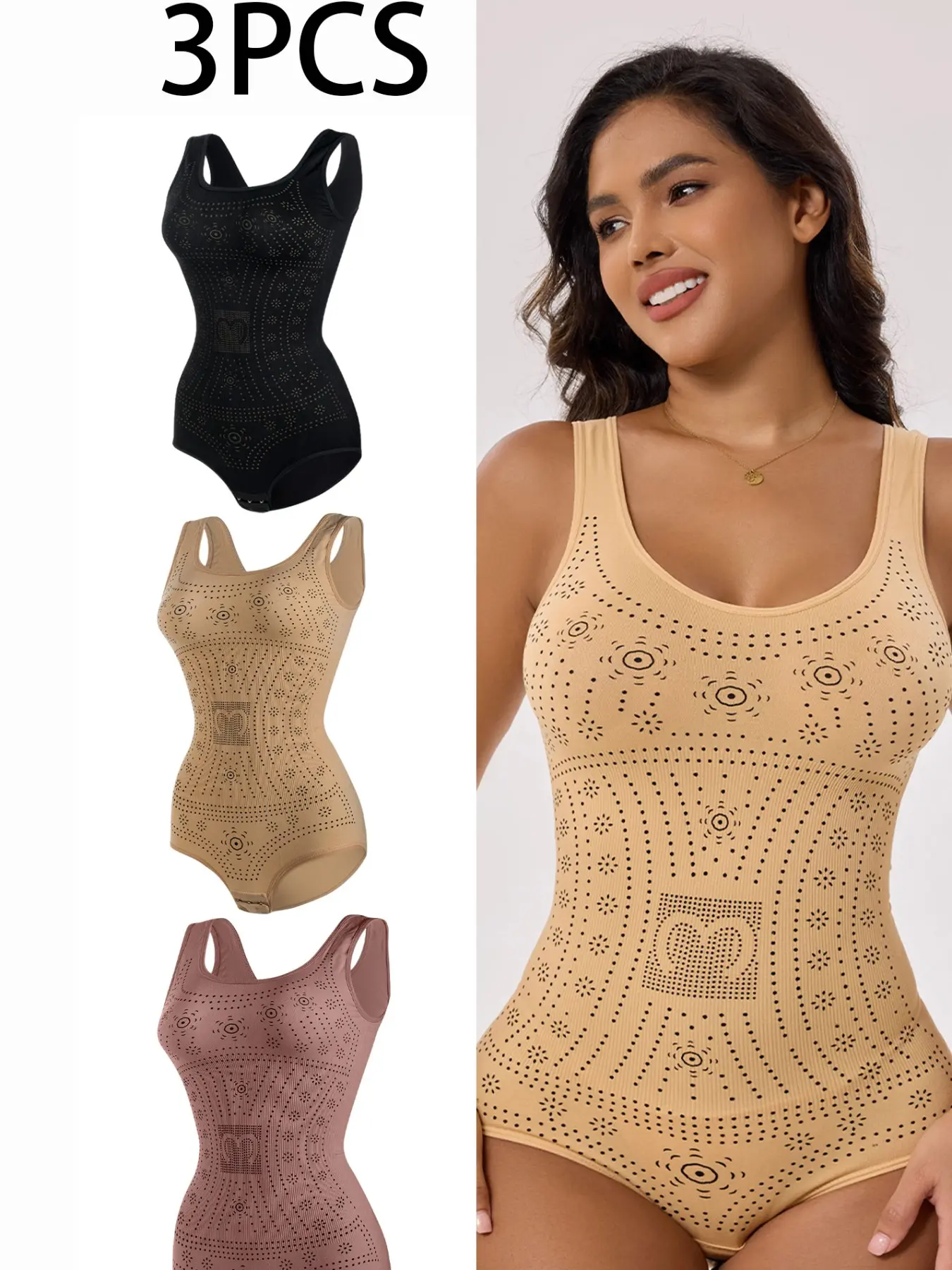 Women's High-Quality Stretchy Seamless Compression Bodysuit, Comfortable Breathable Shapewear, Tummy Control Butt Lifting, No Roll