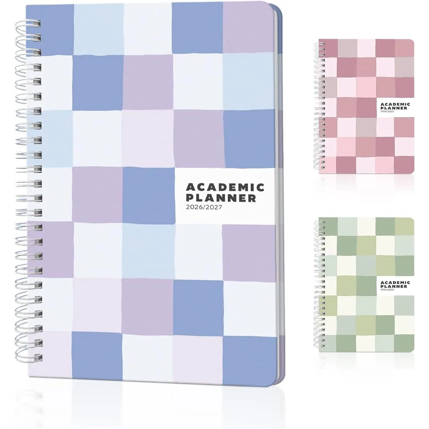 2026-2027 Academic Planner – Student Planner for August 2026 to July 2027 – Weekly  Monthly Layout – Sturdy Cover  Stickers – Checker Design – 5.5” x 8.5”