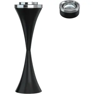 RELIANCER Floor Standing Ashtray w/Detachable Cigar Container,Stainless Steel Cigarette Ash Tray,Outdoor Self-Cleaning Ash Holder w/Weighted Base,Cigarettes Butt Receptacle Disposal for Home Patio