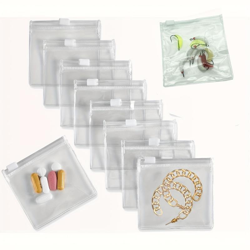 Household items self-sealing zipper bags, storage and organization zipper bags, 100 reusable multi-purpose jewelry storage bags, rectangular storage bags for travel and daily use, organizing bags, space-saving bags, space-saving pouches