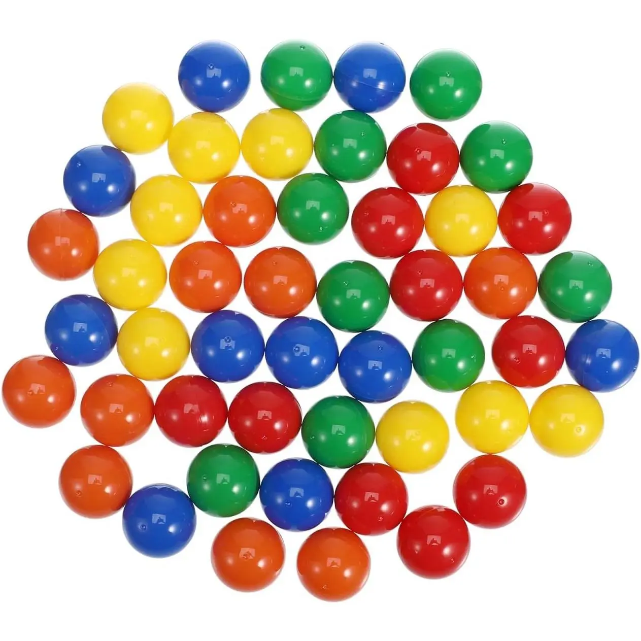 50Pcs 1.18In Plastic Lottery Balls Hollow Design Colored Bingo Raffle Drawing Balls Party Game Supplies for Entertainment Activities