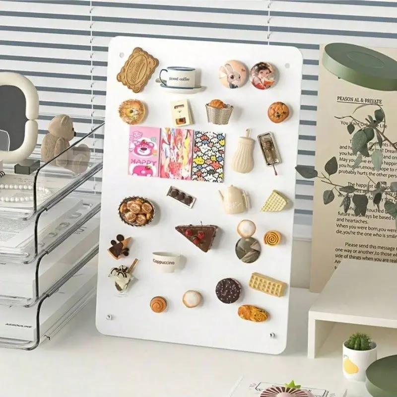 Wall-Mounted Display Board, Multi-Functional Home Office Dormitory Message Pinboard, Ideal for Photos, Notes, Small Items Storage & Decoration