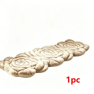 1pc Luxury Rose Shaped Handmade Window Seat Cushion, Soft Fluffy Floor Pillow, Non-slip & Durable, Fits Living Room Bedroom Tatami, All Season, Machine & Hand Washable