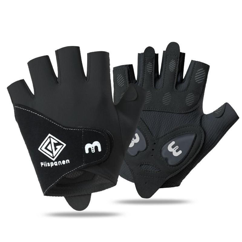 Sports half-finger gloves men's and women's outdoor sports cycling fitness non-slip and anti-wear liquid silicone barbell gloves