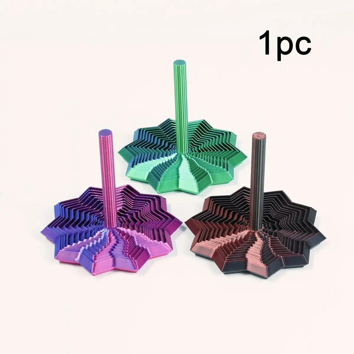 3D Printed Stress Relief Rotation Tower with Handle, Honeycomb Spiral Design for Pressure Release, Office Desk Gift for Relaxation