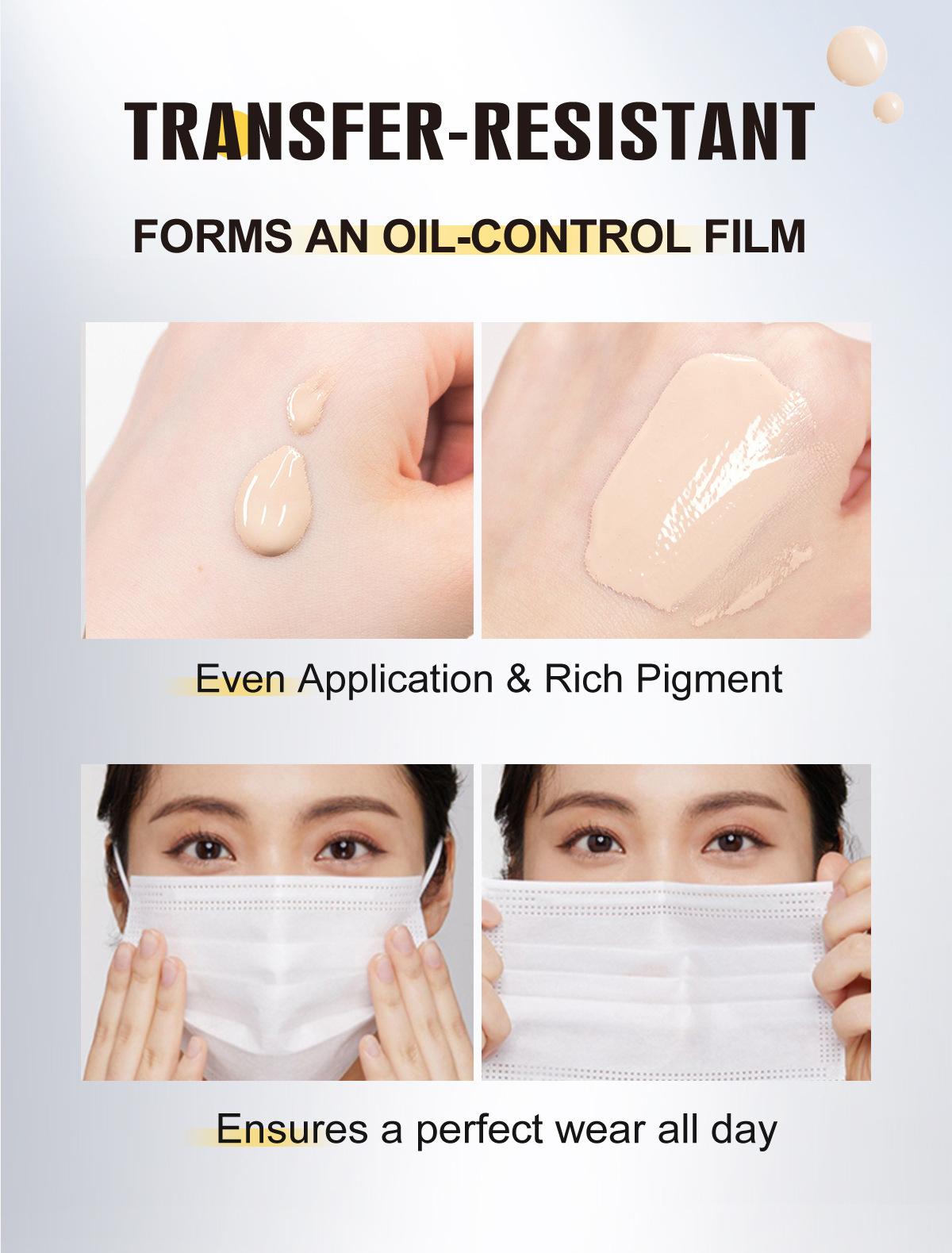 Natural concealer cream that doesn't cake, moisturizing and long-lasting foundation, available in stock