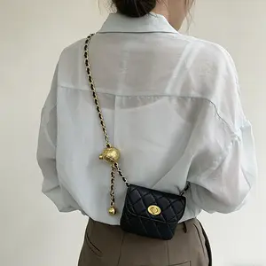 Chic Mini Fanny Pack for Women Chain Waist Bag Crossbody Bag Evening Clutch with Adjustable Strap for Gift and Travel