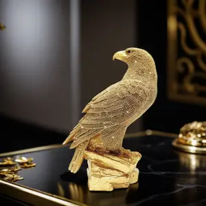 Luxurious Eagle Statue Ornament with brilliant luster. A symbol of strength and success. Ideal gift for Father's Day, Christmas, New Year, Name Day, housewarming, graduation and promotion. Perfect decor for home, office, living room and desktops.