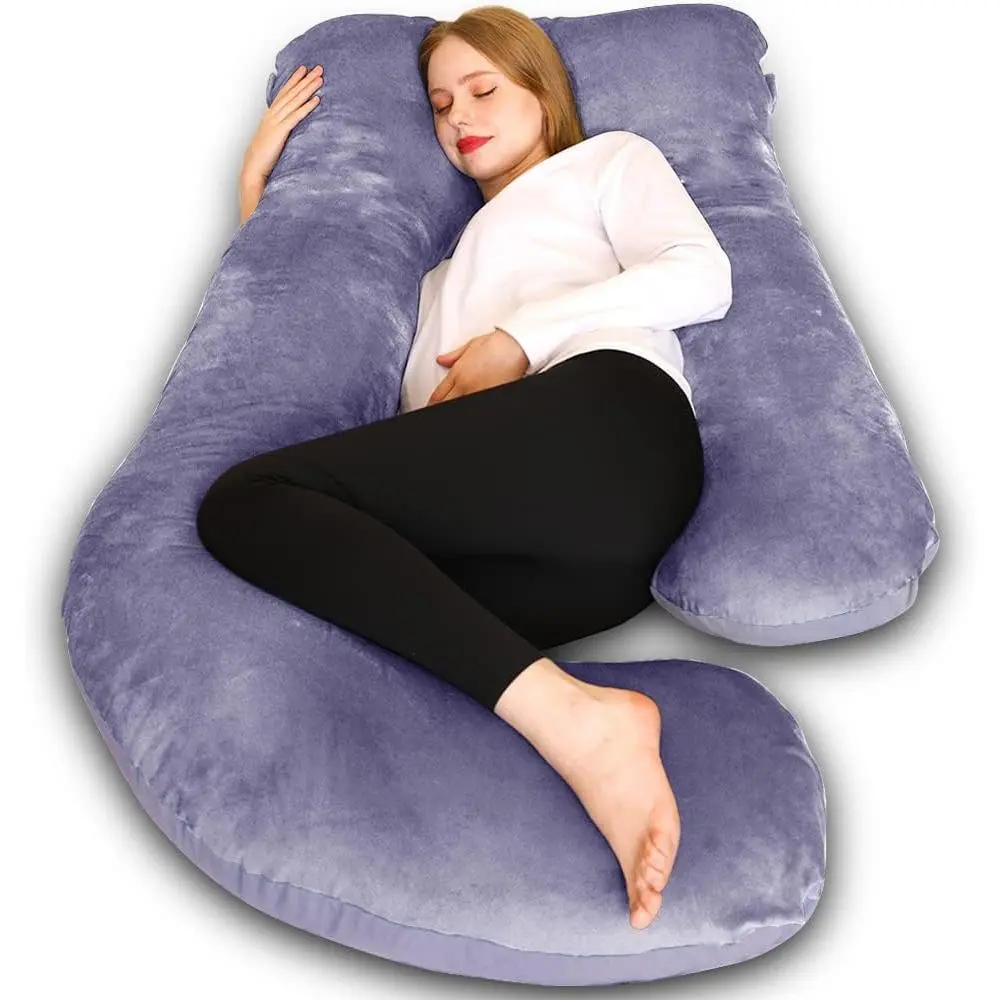 Pregnancy Pillow, U Full Body Maternity Pillow 58 inch, Pregnant Must Haves Pregnancy Pillows for Sleeping with Removable Cover| Pregnancy Must Haves, for Back, Legs, Belly, Hips with Removable Cover, 58 inch