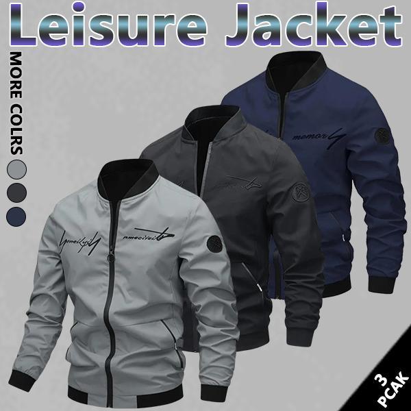 Men's Casual Windproof Jacket Outdoor Mountaineering Camping Polyester Personalized Letter Embroidery Bomber Jacket Beige Gray Qh Long Sleeve Zipper Daily Fashion Wear