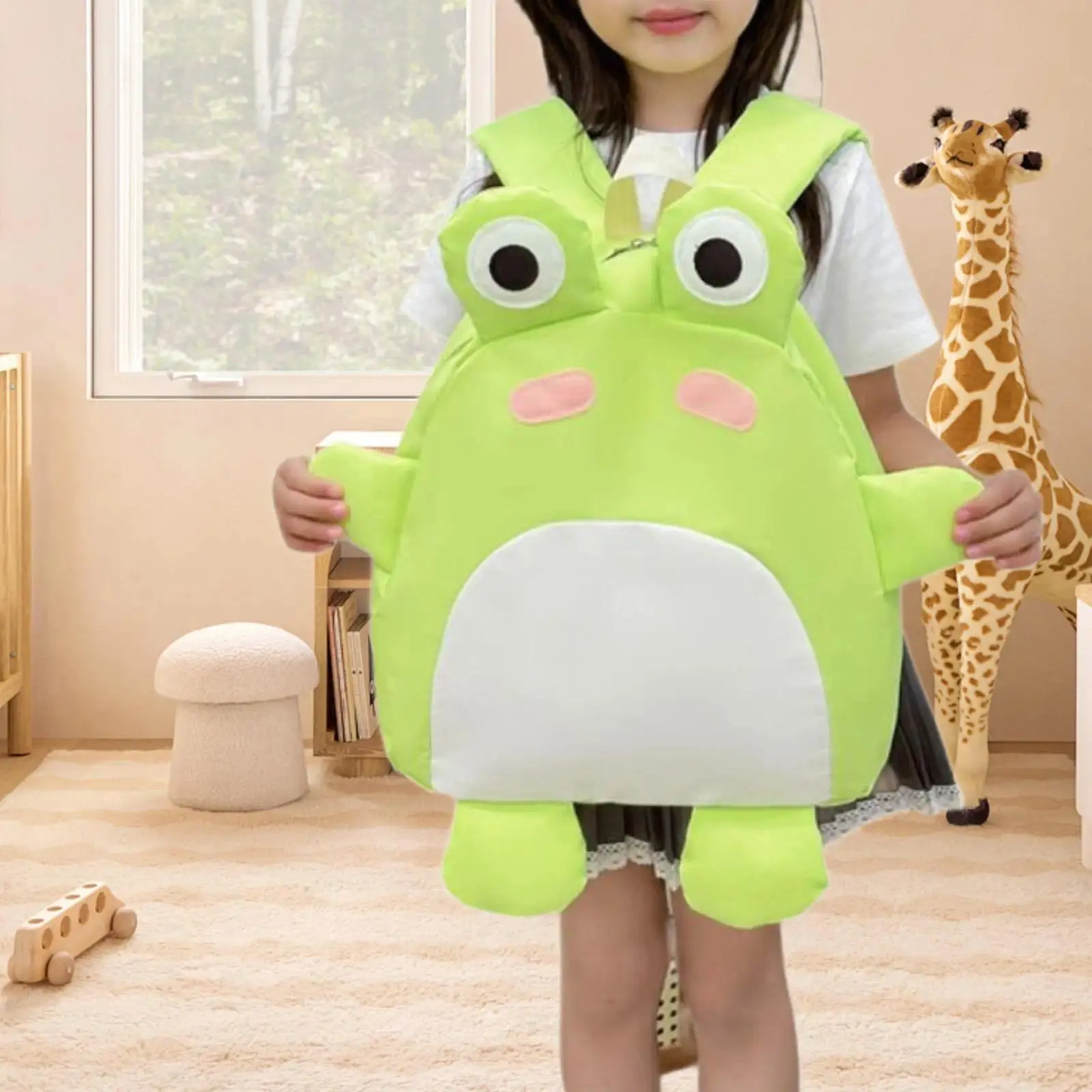 Frog Backpack Travel Backpack with Adjustable Straps Casual Bookbag for Kids