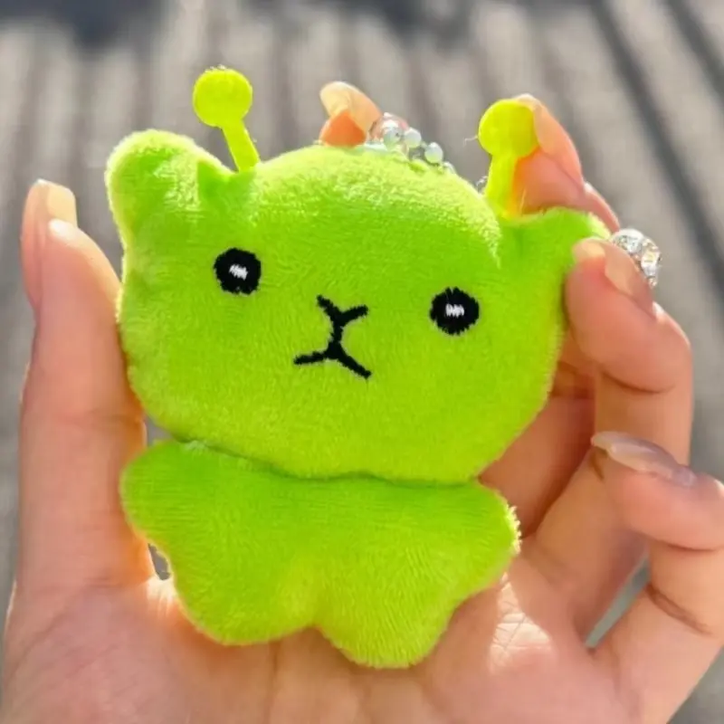 Kawaii Mini Alien Cat Chibi Plush Stuffed Toy - Soft Fabric Collectibles, Unisex Keychain, Backpack Decor, Anime & Character Stuffed Toys Christmas Gift, Anime Plush Stuffed Toys