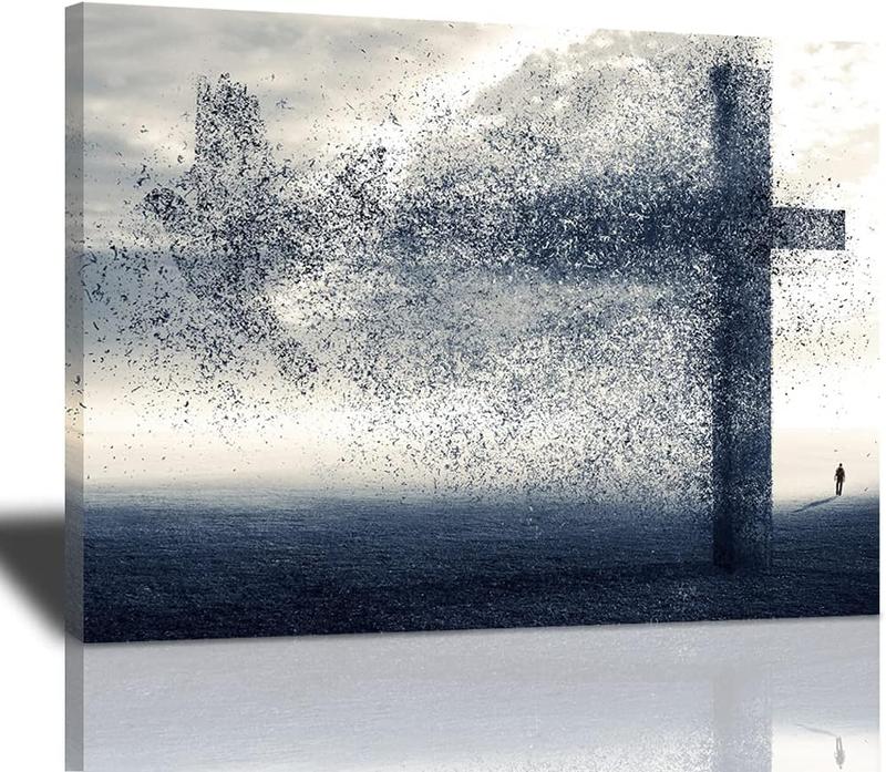 1 Count Jesus Christ Canvas Wall Art Jesus Greets You Welcome Back Window View Sunset Poster Christian Religious Modern Artwork Christ Spiritual Prints Framed Wall Decor For Bedroom Living Room 16x24inch