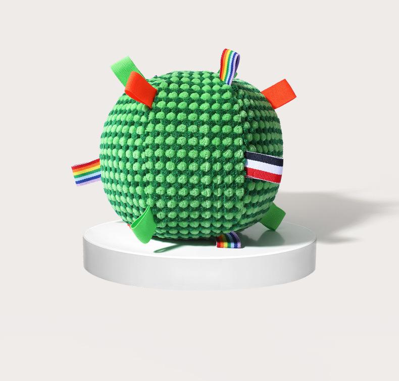 Pet Toy Ribbon Sound Ball, Dog Toy, Interactive Bell Rolling Ball for Teasing and Throwing, Pet Toy, Cat Teething Toy