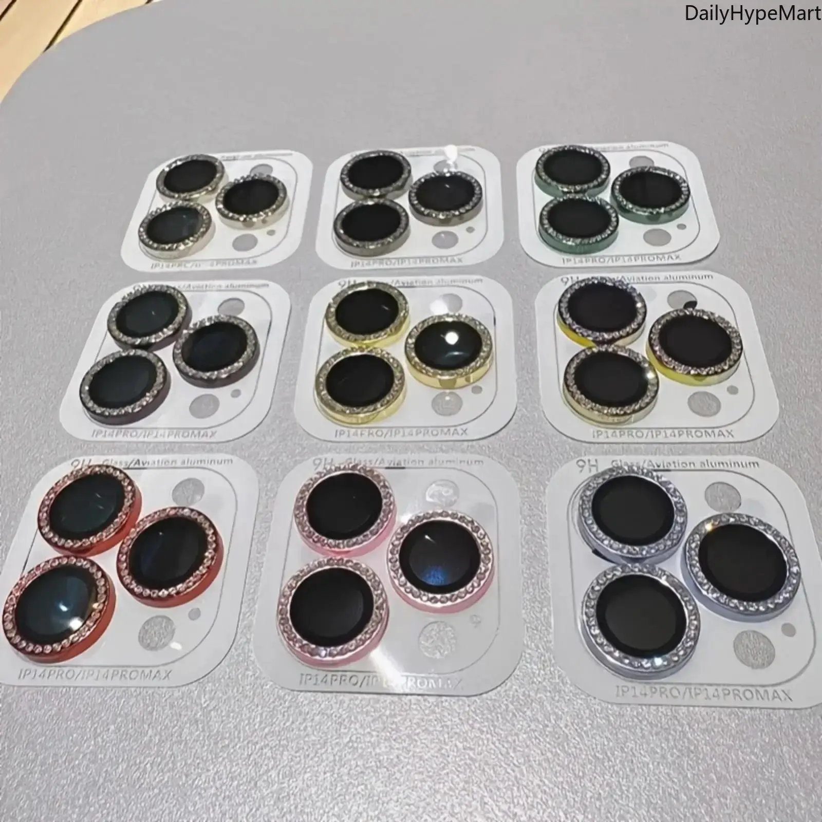 Sparkly Rhinestone Camera Lens Protector for iPhone 11-16 Pro Max, Durable Anti-Scratch Smartphone Accessory