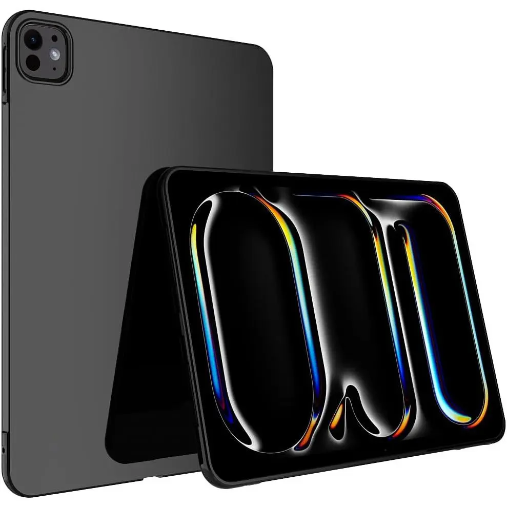 Case for iPad Pro 11 Inch 2024 M4 (Model: A2836/A2837/A3006), [Lightweight + Protective] Shockproof Soft Ultra Slim Cover, Black