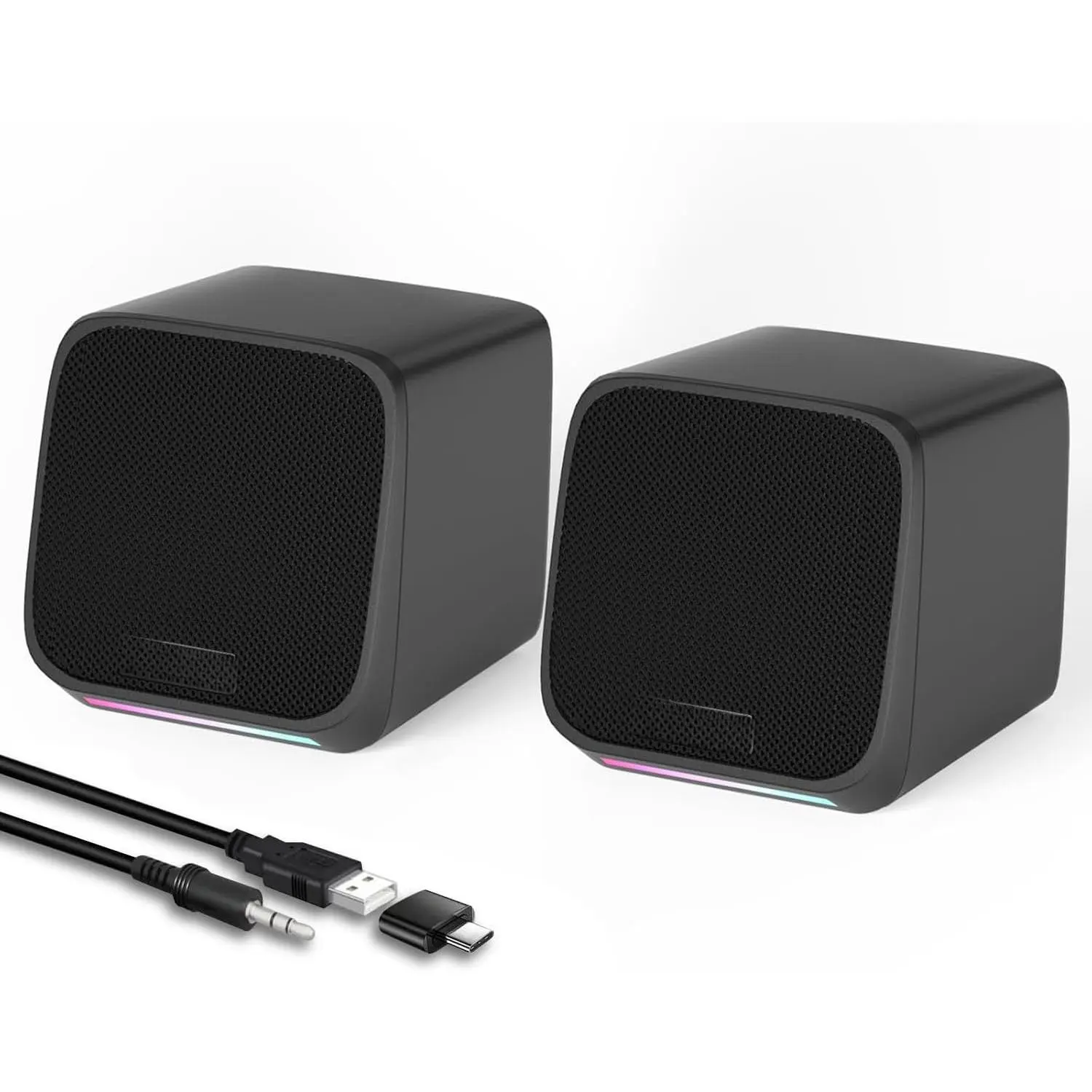 Speakers for Desktop PC,Desktop Speakers,Small  Speakers USB  3.5mm Aux Speaker