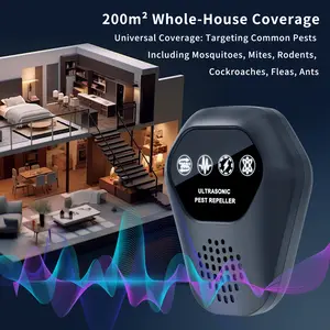 Ultrasonic Mosquito and Rat Repeller for Home Use, Quiet and Harmless, Ideal for Basements, Bedrooms, Living Rooms, Toilets